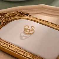 Estrella De Mar Concha Líneas Casual Elegante Dulce Acero Inoxidable 304 Anillos Abiertos main image 3