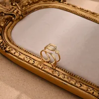 Étoile De Mer Conque Lignes Décontractée Élégant Sucré Acier Inoxydable 304 Anneau Ouvert main image 4