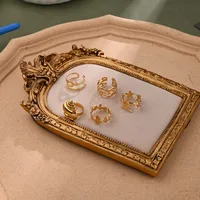 Étoile De Mer Conque Lignes Décontractée Élégant Sucré Acier Inoxydable 304 Anneau Ouvert main image 2