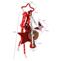 Style Moderne Acrylique Alliage Gel De Silice Guitare Star Ruban Femmes Pendentif De Sac Porte-Clés main image 2