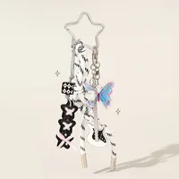 Modern Style Acrylic Alloy Silica Gel Guitar Star Tape Women's Bag Pendant Keychain main image 4