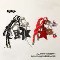 Estilo Moderno Acrílico Aleación Gel De Sílice Guitarra Estrella Cinta Mujeres Colgante De Bolsa Llaveros main image 5