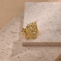 Géométrie Décontractée Style Moderne Le Cuivre Plaqué Or 18K Anneau Ouvert Polissage main image 4