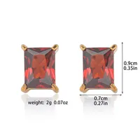 1 Pair Geometric Classic Style 304 Stainless Steel Ear Studs main image 2