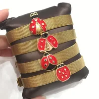 Beetles Casual Modern Style Artistic Copper 18K Gold Plated Bracelets Handmade Polishing Enamel Buckle main image 1