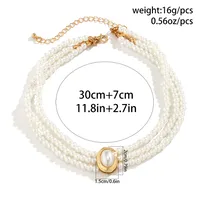 Elegant Imitation Pearl Alloy Turquoise Geometric Rhinestones Women's Jewelry Set main image 9