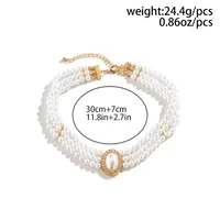 Elegant Imitation Pearl Alloy Turquoise Geometric Rhinestones Women's Jewelry Set main image 6