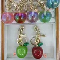 Cute Simple Style Crystal Copper Apple Polishing Plating Unisex Keychain main image 3