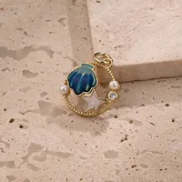 1 Pc/Package Copper 18K Gold Plated Polished Shell Pendant main image 3