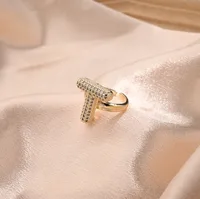 Letter Casual Vacation Zircon Copper 18K Gold Plated Rings Polishing Inlay sku image 18