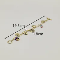 Star Heart Shape Flower Vacation 304 Stainless Steel Multi Charms Bracelet In Bulk main image 2