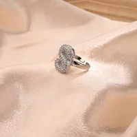 Letter Casual Vacation Zircon Copper 18K Gold Plated Open Rings Polishing Inlay sku image 19