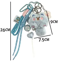 Cute Plush Paw Print Cat Women's Bag Pendant Keychain main image 2