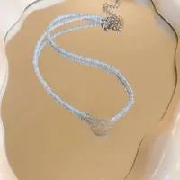 New Style Sweet Dopamine Small Rice-Shaped Beads Beaded Necklace Girly Style Rainbow Color Glass Beads Necklace Wholesale Women sku image 47