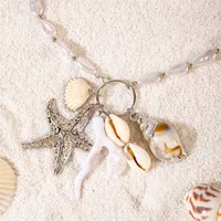 Ornament Bohemian Beach Shell Conch Sunflower Necklace Imitation Pearl Starfish Conch Pendant main image 4