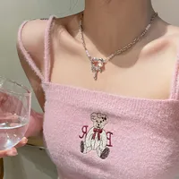 Style Frais Doux Belle Chaîne De Chandail Texture En Métal Haut Sens Pour Les Femmes Collier Pour Les Femmes De Style Japonais Et Coréen 2025 Nouvelle Chaîne De Clavicule De Mode main image 3
