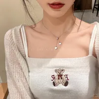 Necklace For Women New And New Style 2025 New Fashion Clavicle Chain Sweet Cool Style Lovely Sweater Chain Metal Texture High Sense For Women sku image 32