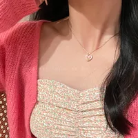 Necklace For Women New And New Style 2025 New Fashion Clavicle Chain Sweet Cool Style Lovely Sweater Chain Metal Texture High Sense For Women sku image 15
