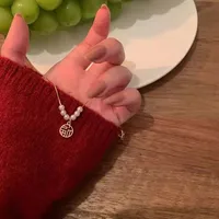 Necklace For Women New And New Style 2025 New Fashion Clavicle Chain Sweet Cool Style Lovely Sweater Chain Metal Texture High Sense For Women sku image 12