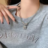 Necklace For Women New And New Style 2025 New Fashion Clavicle Chain Sweet Cool Style Lovely Sweater Chain Metal Texture High Sense For Women sku image 29
