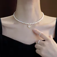 Necklace For Women New And New Style 2025 New Fashion Clavicle Chain Sweet Cool Style Lovely Sweater Chain Metal Texture High Sense For Women sku image 23
