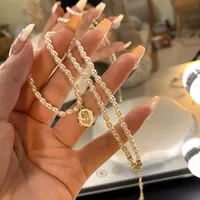 Necklace For Women New And New Style 2025 New Fashion Clavicle Chain Sweet Cool Style Lovely Sweater Chain Metal Texture High Sense For Women sku image 24