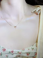 Necklace For Women New And New Style 2025 New Fashion Clavicle Chain Sweet Cool Style Lovely Sweater Chain Metal Texture High Sense For Women sku image 11