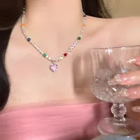Necklace For Women New And New Style 2025 New Fashion Clavicle Chain Sweet Cool Style Lovely Sweater Chain Metal Texture High Sense For Women sku image 38
