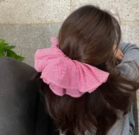 Tête Arrière Modifiée En Pur Coton Large En Trois Dimensions Double Grande Jupe Bud Barrettes Horizontal Clip Cheveux Accessoires Coiffure main image 4