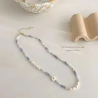 2024 New Pearl Daisy Necklace Colorful Beaded Dopamine Hot Light Luxury Clavicle Chain Special-Interest Design Necklace sku image 33