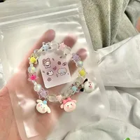 2024 New Pearl Daisy Necklace Colorful Beaded Dopamine Hot Light Luxury Clavicle Chain Special-Interest Design Necklace sku image 34