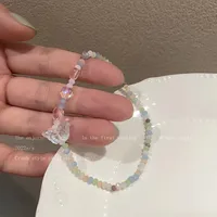 2024 New Pearl Daisy Necklace Colorful Beaded Dopamine Hot Light Luxury Clavicle Chain Special-Interest Design Necklace sku image 9