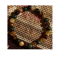 Natural Stone Bracelet Men's And Women's Same Style Unisex Style Hip Hop Ear Accessories Tigereye Citrine Malachite Bracelet main image 5