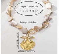 Scallop Starfish Marine Style Alloy Shell Pendant Necklace Wholesale main image 2