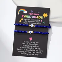 Bohemian Style Colorful Glass Beads Acrylic Heart Handmade Beaded With Card Women's Bracelet sku image 6