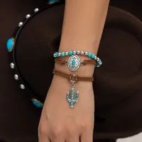 Ethnic Style Retro Turquoise Cowboy Hat Bracelet Suit Personality Multi-Element Snake Bone Chain Bracelet sku image 1
