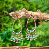 Europe Et Amérique Frontière Bohème Tribu Ethnique Style Vintage Boucles D'oreilles Vacances Voyage Tirer Bijoux Boucles D'oreilles En Gros Conception Sens main image 4