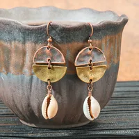 Pendientes Originales De Diseño Retro De Estilo Étnico Con Diseño Geométrico De Yunnan, Estilo De Vacaciones, Personalidad Creativa, Venta Al Por Mayor De main image 3