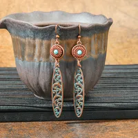 Original Design Retro Ethnic Style Geometric Earrings Yunnan Travel Holiday Style Personality Creative Earrings  Wholesale main image 4