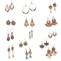 Design Original Rétro Style Ethnique Géométrique Boucles D'oreilles Yunnan Voyage Vacances Style Personnalité Créative Boucles D'oreilles  En Gros main image 5