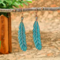 New Hot Sale Simple Personality Ethnic Minority Vacation Style Earrings Vintage Geometric Hollow Delicate Ear Rings Wholesale sku image 6