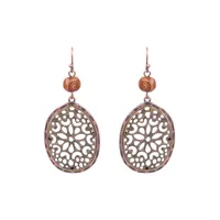 In Stock  Popular Vintage Earrings Suit Ethnic Style Tassel Alloy Earrings  Hollow Ear Rings Wholesale sku image 7