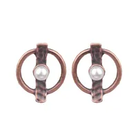 New Bohemian Wooden Bead Handmade Tassel Earrings Elegant Graceful Geometric Circle Ear Rings sku image 2