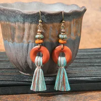 Original Design Retro Ethnic Style Geometric Earrings Yunnan Travel Holiday Style Personality Creative Earrings  Wholesale sku image 7