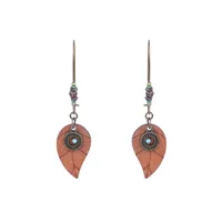 In Stock  Popular Vintage Earrings Suit Ethnic Style Tassel Alloy Earrings  Hollow Ear Rings Wholesale sku image 2