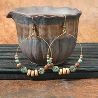 Original Design Retro Ethnic Style Geometric Earrings Yunnan Travel Holiday Style Personality Creative Earrings  Wholesale sku image 10
