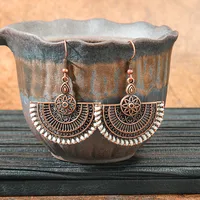 Original Design Retro Ethnic Style Geometric Earrings Yunnan Travel Holiday Style Personality Creative Earrings  Wholesale sku image 6
