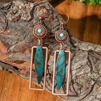 Pendientes De Estilo Étnico Con Textura De Aleación, Venta Al Por Mayor main image 2