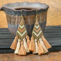 Original Design Retro Ethnic Style Geometric Earrings Yunnan Travel Holiday Style Personality Creative Earrings  Wholesale sku image 26