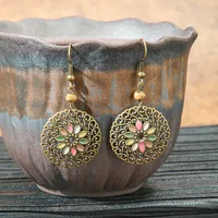 Original Design Retro Ethnic Style Geometric Earrings Yunnan Travel Holiday Style Personality Creative Earrings  Wholesale sku image 3